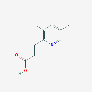 molecular formula C10H13NO2 B13075982 3-(3,5-Dimethylpyridin-2-yl)propanoic acid 