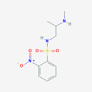 molecular formula C10H15N3O4S B13075985 N-[2-(Methylamino)propyl]-2-nitrobenzene-1-sulfonamide 