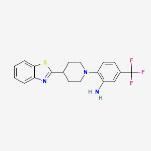 2-(4-Benzothiazol-2-yl-piperidin-1-yl)-5-trifluoromethyl-phenylamine