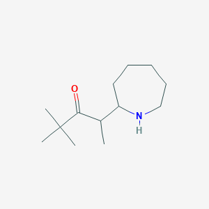 molecular formula C13H25NO B13076040 4-(Azepan-2-yl)-2,2-dimethylpentan-3-one 