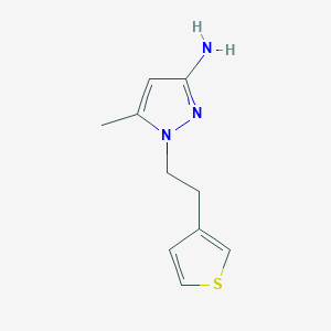 molecular formula C10H13N3S B13076064 5-Methyl-1-[2-(thiophen-3-yl)ethyl]-1H-pyrazol-3-amine 