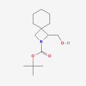 molecular formula C14H25NO3 B13076079 Tert-butyl 1-(hydroxymethyl)-2-azaspiro[3.5]nonane-2-carboxylate 