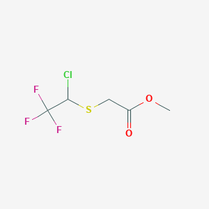 molecular formula C5H6ClF3O2S B13076158 Methyl [(1-chloro-2,2,2-trifluoroethyl)thio]acetate 