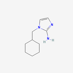 molecular formula C10H17N3 B13076190 1-(Cyclohexylmethyl)-1H-imidazol-2-amine 