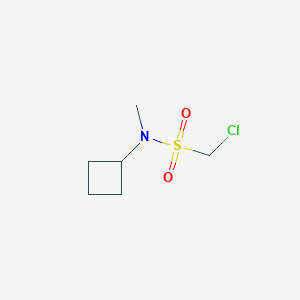 molecular formula C6H12ClNO2S B13076202 1-chloro-N-cyclobutyl-N-methylmethanesulfonamide 