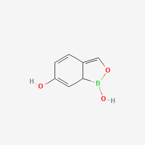 molecular formula C7H7BO3 B13076210 1-hydroxy-7aH-2,1-benzoxaborol-6-ol 