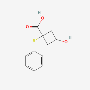 3-Hydroxy-1-(phenylthio)cyclobutane-1-carboxylic acid