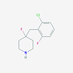 4-[(2-Chloro-6-fluorophenyl)methyl]-4-fluoropiperidine