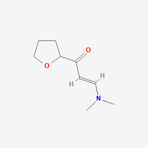 molecular formula C9H15NO2 B13076284 3-(Dimethylamino)-1-(oxolan-2-yl)prop-2-en-1-one 