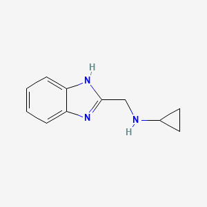 molecular formula C11H13N3 B13076289 n-((1h-Benzo[d]imidazol-2-yl)methyl)cyclopropanamine 