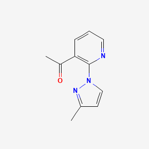 1-[2-(3-Methyl-1H-pyrazol-1-yl)pyridin-3-yl]ethan-1-one