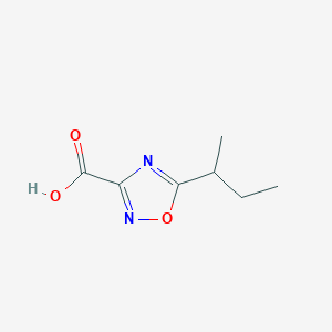 molecular formula C7H10N2O3 B13076355 5-(Butan-2-yl)-1,2,4-oxadiazole-3-carboxylic acid 