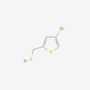 molecular formula C5H5BrS2 B13076373 (4-Bromothiophen-2-yl)methanethiol 