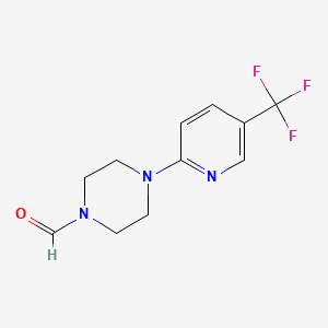 molecular formula C11H12F3N3O B1307640 4-[5-(三氟甲基)吡啶-2-基]哌嗪-1-甲醛 CAS No. 792940-10-4