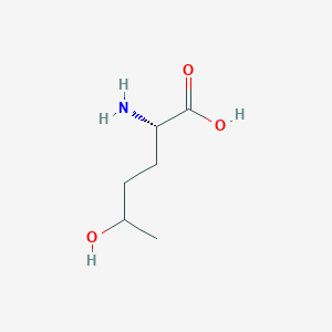 molecular formula C6H13NO3 B13076402 (2S)-2-Amino-5-hydroxyhexanoic acid 