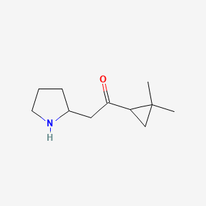 1-(2,2-Dimethylcyclopropyl)-2-(pyrrolidin-2-yl)ethan-1-one