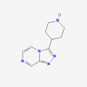 molecular formula C10H13N5 B13076415 4-{[1,2,4]Triazolo[4,3-A]pyrazin-3-YL}piperidine 