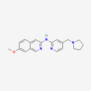 7-Methoxy-N-(4-(pyrrolidin-1-ylmethyl)pyridin-2-yl)isoquinolin-3-amine