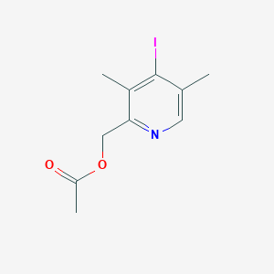 molecular formula C10H12INO2 B13076418 (4-Iodo-3,5-dimethylpyridin-2-yl)methyl acetate 