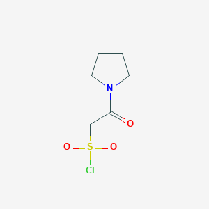 molecular formula C6H10ClNO3S B13076421 2-Oxo-2-(pyrrolidin-1-yl)ethane-1-sulfonyl chloride 