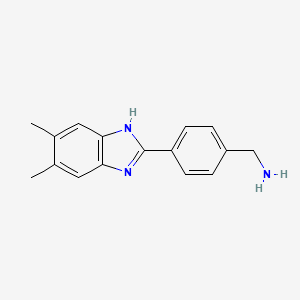 [4-(5,6-Dimethyl-1H-1,3-benzodiazol-2-yl)phenyl]methanamine