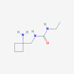 molecular formula C8H17N3O B13076482 1-[(1-Aminocyclobutyl)methyl]-3-ethylurea 