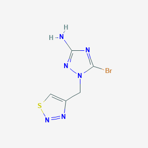 5-Bromo-1-[(1,2,3-thiadiazol-4-yl)methyl]-1H-1,2,4-triazol-3-amine