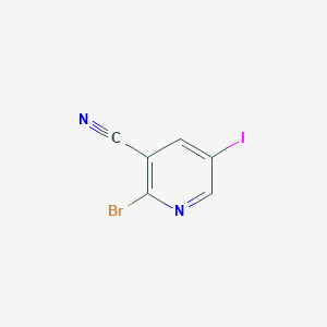 molecular formula C6H2BrIN2 B13076510 2-Bromo-5-iodonicotinonitrile CAS No. 1260810-88-5