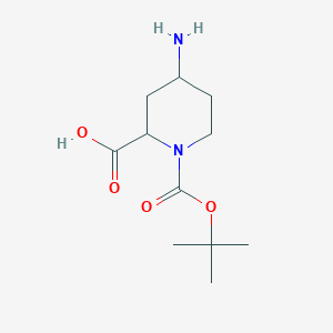 4-Amino-1-[(tert-butoxy)carbonyl]piperidine-2-carboxylic acid