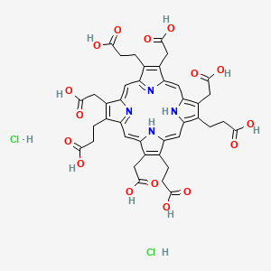 molecular formula C40H40Cl2N4O16 B13076536 Uroporphyriniiidihydrochloride 