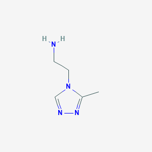 molecular formula C5H10N4 B13076569 2-(3-Methyl-4H-1,2,4-triazol-4-yl)ethan-1-amine 