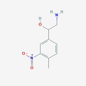 molecular formula C9H12N2O3 B13076601 2-Amino-1-(4-methyl-3-nitrophenyl)ethan-1-OL 