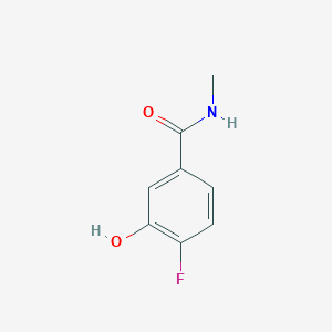 molecular formula C8H8FNO2 B13076608 4-Fluoro-3-hydroxy-N-methylbenzamide 