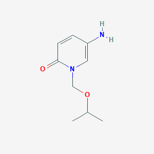 molecular formula C9H14N2O2 B13076615 5-Amino-1-[(propan-2-yloxy)methyl]-1,2-dihydropyridin-2-one 