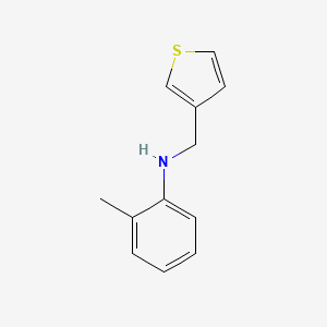 molecular formula C12H13NS B13076628 2-methyl-N-(thiophen-3-ylmethyl)aniline 