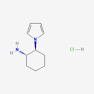 molecular formula C10H17ClN2 B13076681 (1S,2S)-2-(1H-Pyrrol-1-yl)cyclohexanamine hydrochloride 