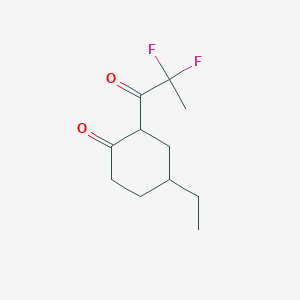 2-(2,2-Difluoropropanoyl)-4-ethylcyclohexan-1-one