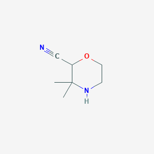 3,3-Dimethylmorpholine-2-carbonitrile