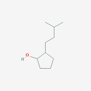 molecular formula C10H20O B13076740 2-(3-Methylbutyl)cyclopentan-1-ol 