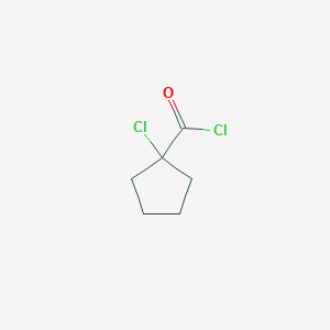 molecular formula C6H8Cl2O B13076748 1-Chloro-cyclopentanecarbonyl chloride CAS No. 53287-46-0