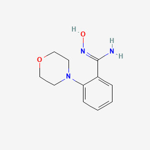 molecular formula C11H15N3O2 B13076753 N'-Hydroxy-2-morpholinobenzimidamide 