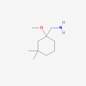 molecular formula C10H21NO B13076755 (1-Methoxy-3,3-dimethylcyclohexyl)methanamine 