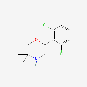 molecular formula C12H15Cl2NO B13076851 2-(2,6-Dichlorophenyl)-5,5-dimethylmorpholine 