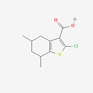 2-Chloro-5,7-dimethyl-4,5,6,7-tetrahydro-1-benzothiophene-3-carboxylic acid