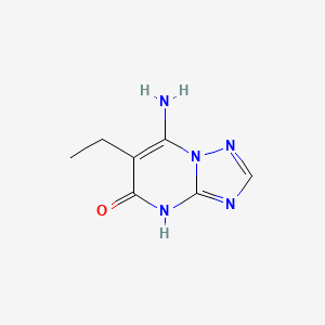 molecular formula C7H9N5O B13076905 7-Amino-6-ethyl-4H,5H-[1,2,4]triazolo[1,5-A]pyrimidin-5-one 