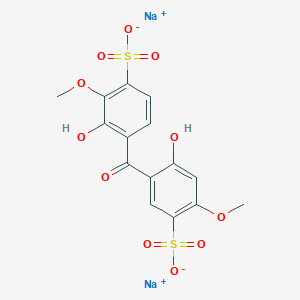 3-Hydroxy-4-(2-hydroxy-4-methoxy-5-sulfobenzoyl)-2-methoxybenzenesulfonic acid, disodium salt