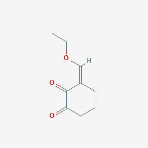 molecular formula C9H12O3 B13076931 (3Z)-3-(Ethoxymethylidene)cyclohexane-1,2-dione 