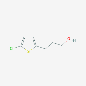 molecular formula C7H9ClOS B13076958 3-(5-Chlorothiophen-2-yl)propan-1-ol 