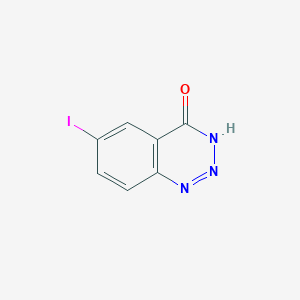 molecular formula C7H4IN3O B13076993 6-Iodobenzo[d][1,2,3]triazin-4(3H)-one 