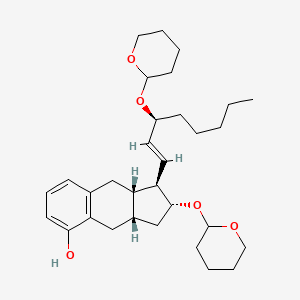 (1R,2R,3aS,9aS)-2-((Tetrahydro-2H-pyran-2-yl)oxy)-1-((3S,E)-3-((tetrahydro-2H-pyran-2-yl)oxy)oct-1-en-1-yl)-2,3,3a,4,9,9a-hexahydro-1H-cyclopenta[b]naphthalen-5-ol